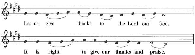 Hymn # s are the large numbers in the main part of the hymnal. 3 Hymn of the Day The assembly stands to proclaim the word of God in song.