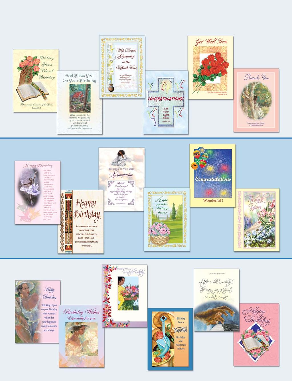 All Occasion Assortments Everyday and Inspirational Assortments include: Birthday, Congratulations, Thank You, Get Well & Sympathy cards. $12.