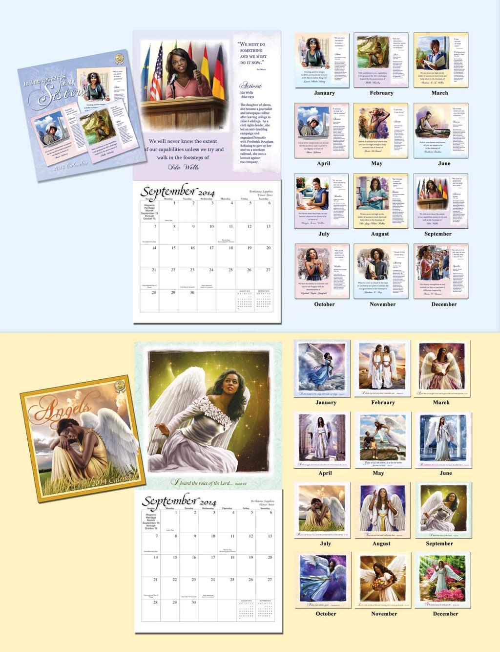 2014 Calendars 12 x 12 closed; 12 x 24 open Sisters 06 C101F $14.95 Beautiful! The 10th calendar in our sisters series is both a functional and lovely addition to the home or office.