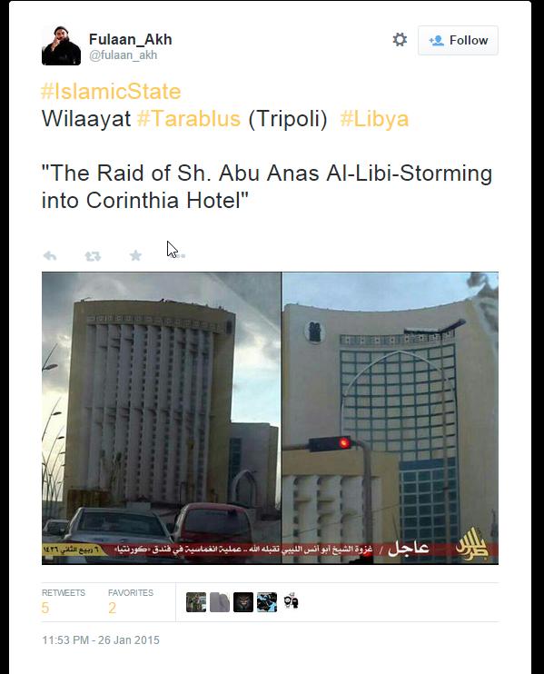 ISIS Situation, Expansion, and Strategy in Libya Situation The attack on the Corinthia Hotel in Tripoli on 27 January shows that the Islamic State in Iraq and Syria (ISIS) has considerable influence