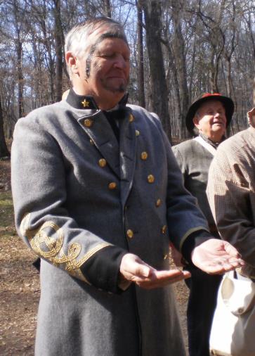 Proud (Continued from page 1) Above: Cmdr. Baxley is initiated as an artilleryman at the Broxton Bridge reenactment.