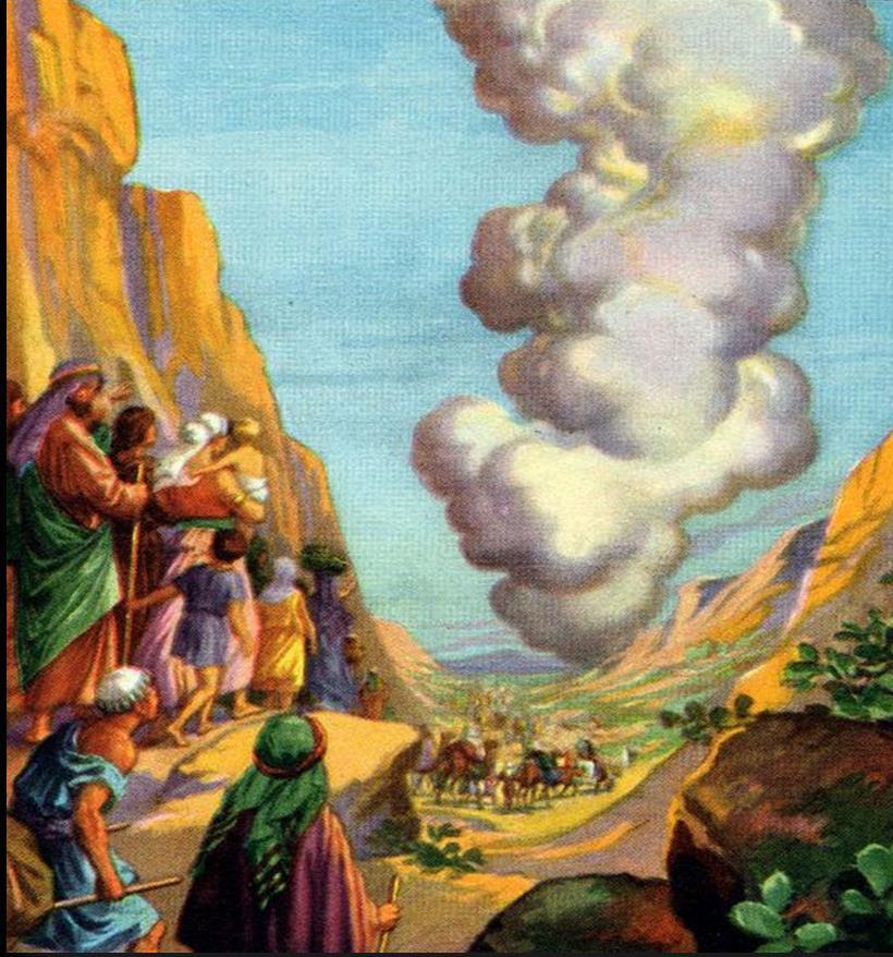 In Exodus 16, during the wilderness wanderings, the Lord Himself led His people with a glory cloud through the