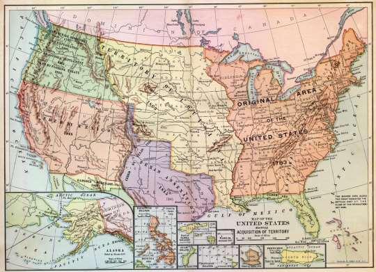 In the 1800s, the United States was growing west.
