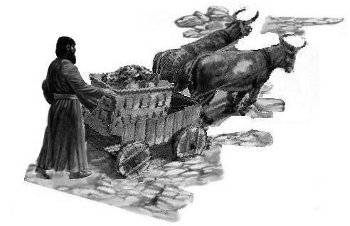 God Strikes Uzzah Down. They placed the Ark on a new cart, and the sons of Abinadab, Uzzah and Ahio, drove the cart.