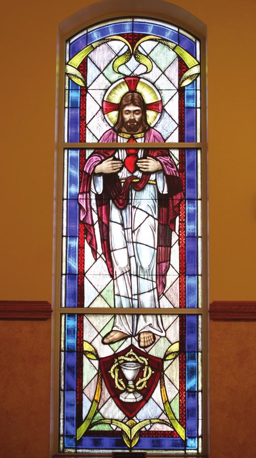 They are the Sisters of Providence, the Sisters of St. Joseph and the Sisters of St. Benedict. Hence, the window of St. Theodora, the foundress of the Sisters of Providence, the window of St.