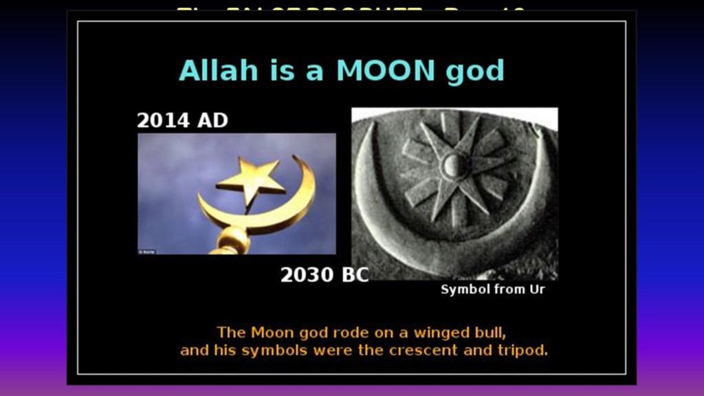 ALLAH the Moon God The Wife is Aphrodite, Diana, Artemis,