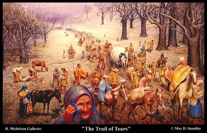 The Trail of Tears In 1838, federal troops rounded up over 16,000 Cherokee
