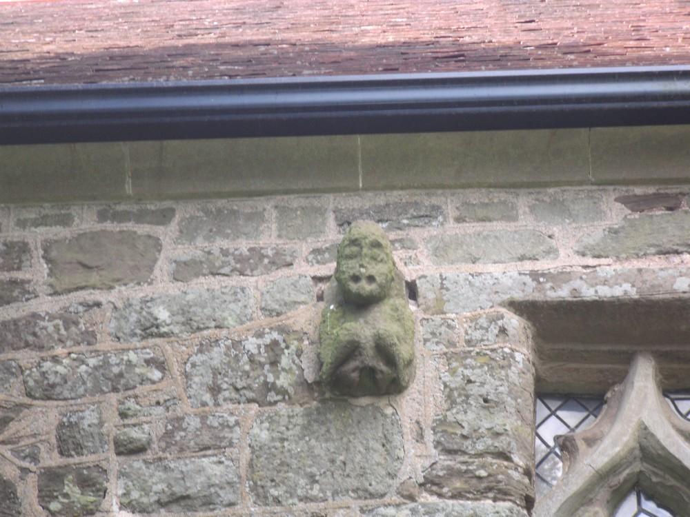 Sheela na Gig fertility symbol at Holy Trinity Holdgate Outside on the south wall there is an example of an ancient fertility symbol set into the stonework - a 'Sheela na Gig'.