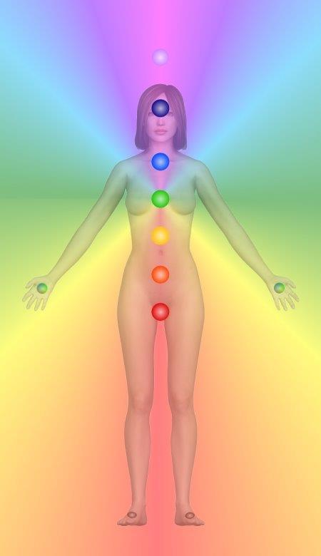 Chakras The chakras are the centres of consciousness that make up the human soul. Chakra is a Sanskrit word meaning wheel and the chakras can be seen to be coloured, circular energy spheres or discs.