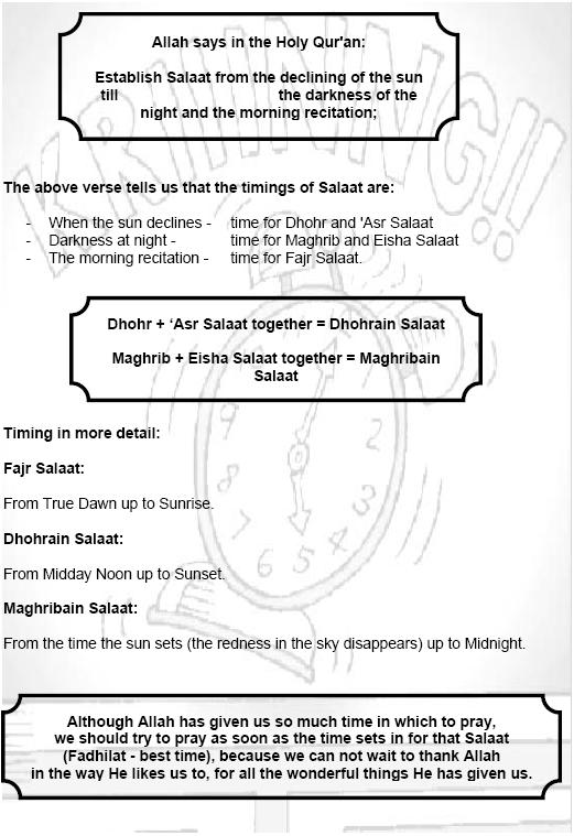 FIQH CLASS 3 - LESSON 13: TIMINGS OF