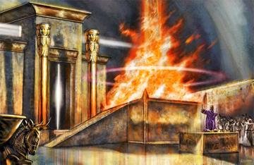 ESV 2 Chronicles 7:1 As soon as Solomon finished his prayer, fire came down from heaven and consumed