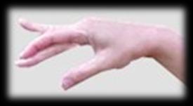 Use a finger from your other hand to press down on the index finger. A STRONG signal holds steady and a WEAK signal moves the index finger down.