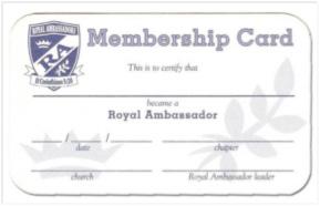 Becoming a Member of Royal Ambassadors Royal Ambassador Membership Requirements A boy can join RAs when he completes the following membership requirements: Learn the RA Motto, We are Ambassadors for