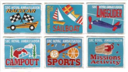 Mission Study/Action Patches: These patches are awarded to those who participate in the annual mission studies or mission action.