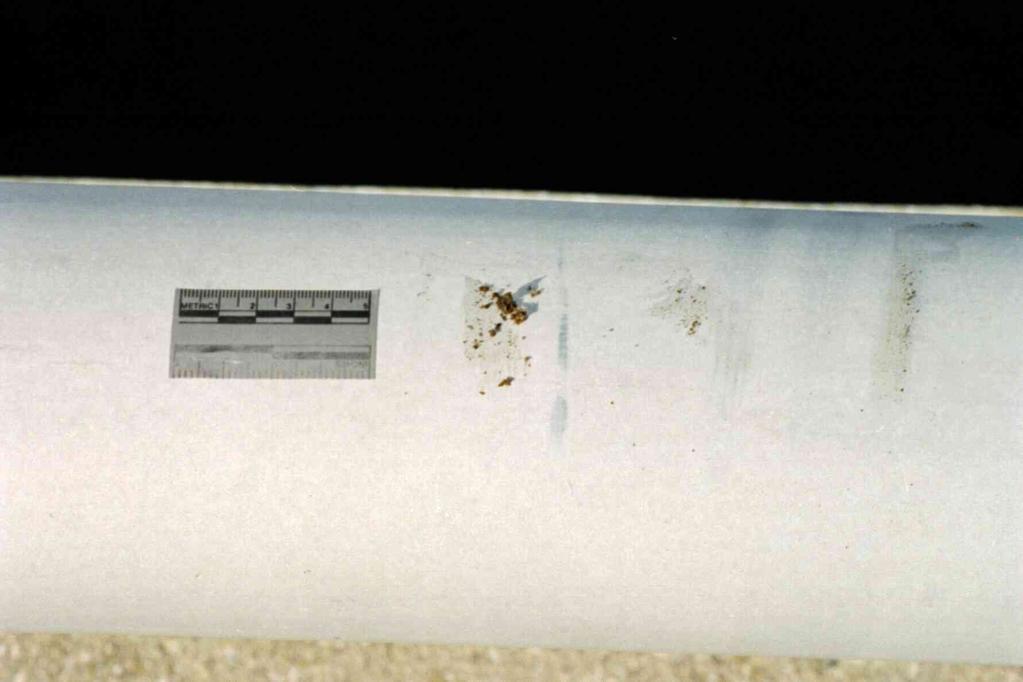 sample was collected using sterile cotton tip applicators... (Trial Tr. Kyrouac, April 19, 2002, pages 1003-1004) Brown substance found on railing, determined to be foam rubber by the crime lab.