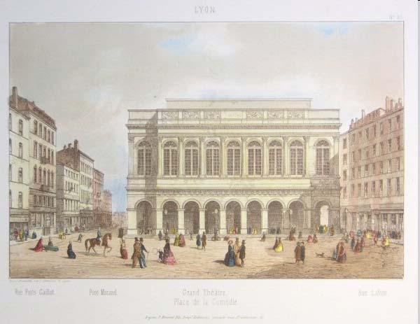 Grand Theater, Lyon (built, 1754-1756); nineteenth-century