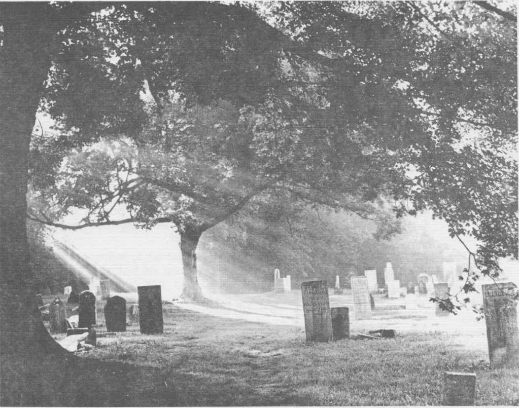 From the Archives-- "Early Morning Old Colony Burying Ground" in June, 1989, by P. Hartroft, M.