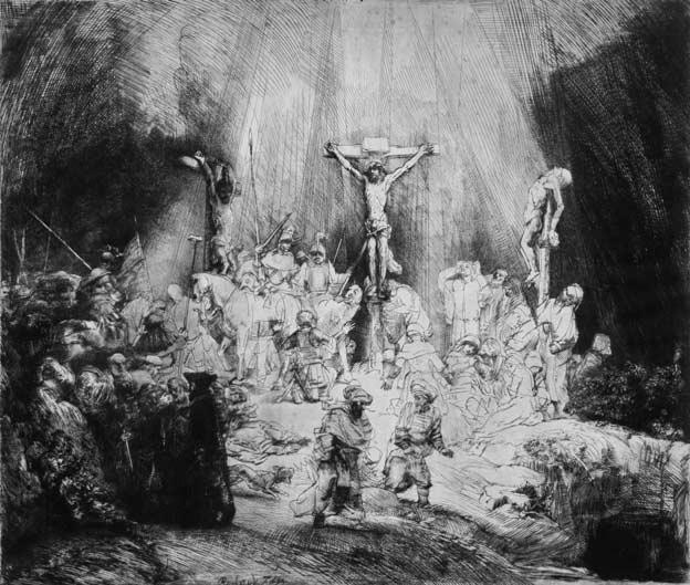 2 The Mystery of the Last Supper Fig. 1.1 The Three Crosses. Etching by Rembrandt in 1653. The Bible was Rembrandt s most important source of inspiration. the evidence.