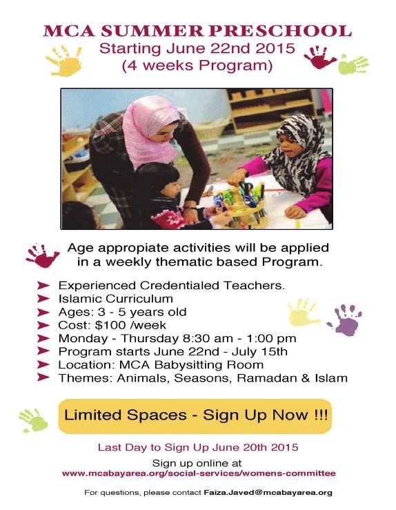 IIE SUMMER & RAMADAN PROGRAM Rania Awaad, MD Psychiatry June 22ND - July 31ST 1:30PM-4PM MTTh Now seeing patients at the office of El Camino Women s Medical Group Students grades 1-8 Early bird