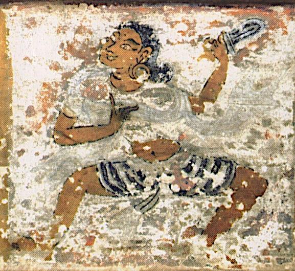 5 exotic. Dancer with sword Sword dance can be found in the plinth of the Buddhist image enshrined in the Abeyadana temple.
