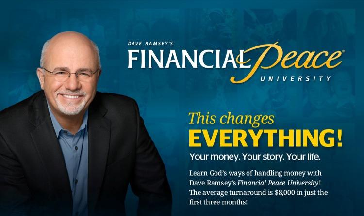 Page 3 Financial Peace University 13 week class Begins Thursday, February 21 6:30-8:30 PM Church library Cost: $60/family unit Contact Bob Mendenhall email: mendenhall_r@earthlink.
