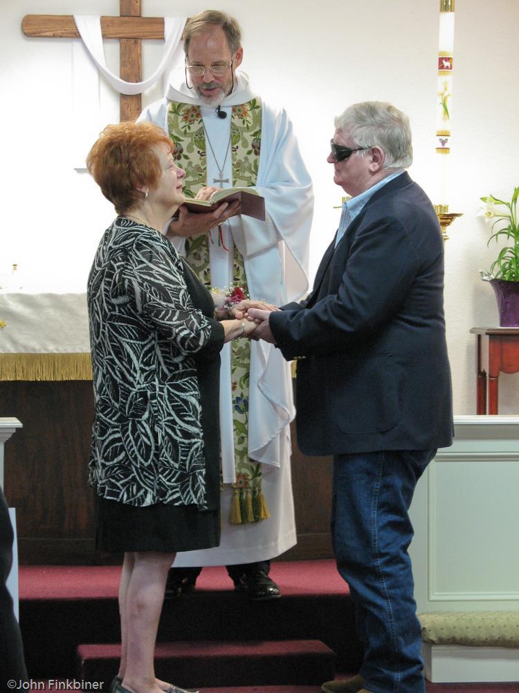 renewed their marriage vows on Easter Sunday, which