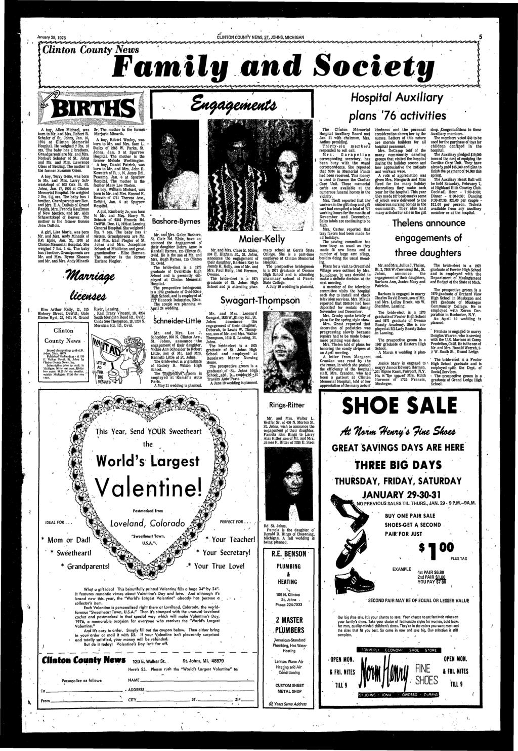 January 28,1976 CLINTON COUNTY NEWS, ST.