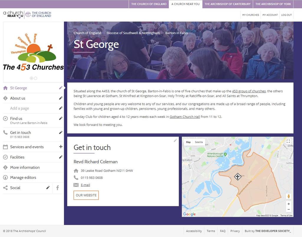 What phase one offers churches A mobile-first site A page with the look and feel of a modern-website Increased personalisation tools you can now add your logo, a cover picture and a welcome message
