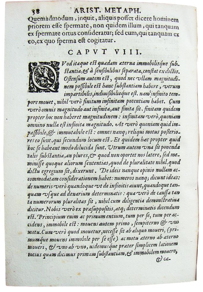 Antonius Medus Metaphysicae Aristotelis libri XII capitis VIII expositio (1598) 601 Slika 8.