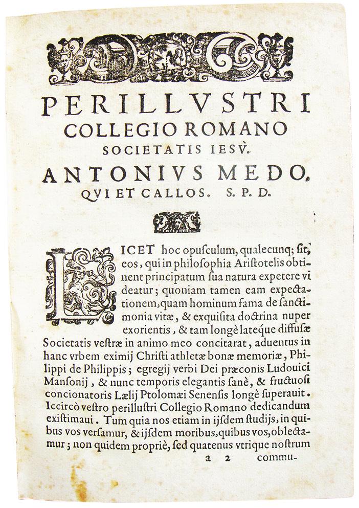 Antonius Medus Metaphysicae Aristotelis libri XII capitis VIII expositio (1598) 591 Slika 4.