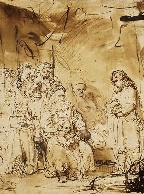 Joseph Recounting His Dreams, Rembrandt, ca. 17 th century.