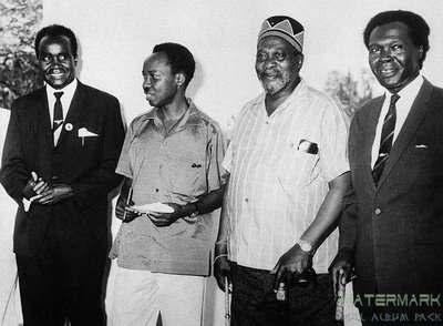 From left to right: Kenneth Kaunda, Julius Nyerere, Jomo Kenyatta, Milton Obote Many of those projects provided employment for a number of Africans.