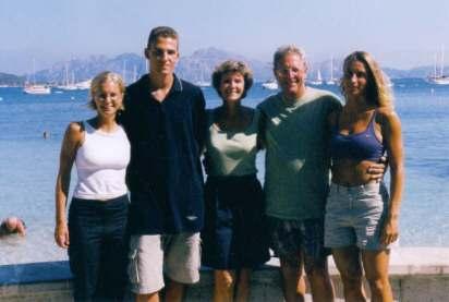 Marion Gough's family. Photo taken in Majorca in 2001.