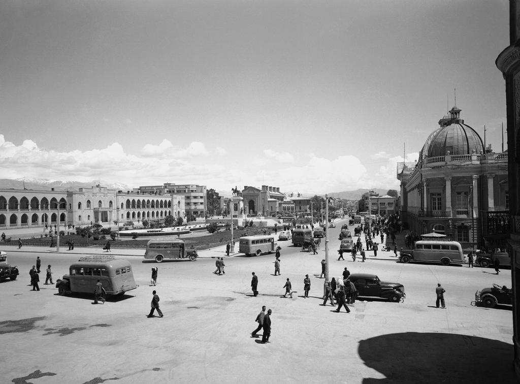 Sepah Square, the main square in Tehran, Iran, April 20, 1946.