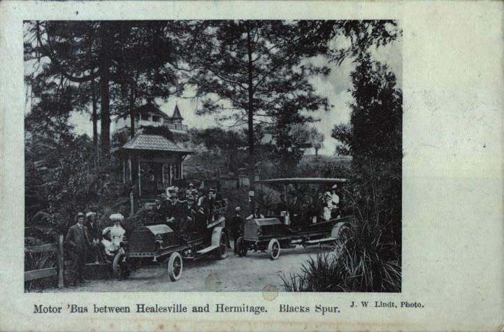 Figure: 2.12: Motor Bus between Healesville and Hermitage. Blacks Spur. J.W.