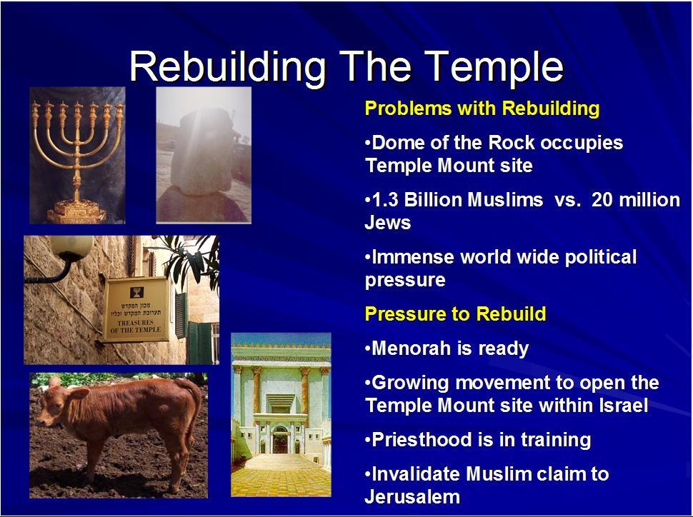 The Destruction of Jerusalem and the Temple following the death of Christ The continual desolations that befell the Jewish People after the Temple 2 Then he shall confirm a covenant with many for one