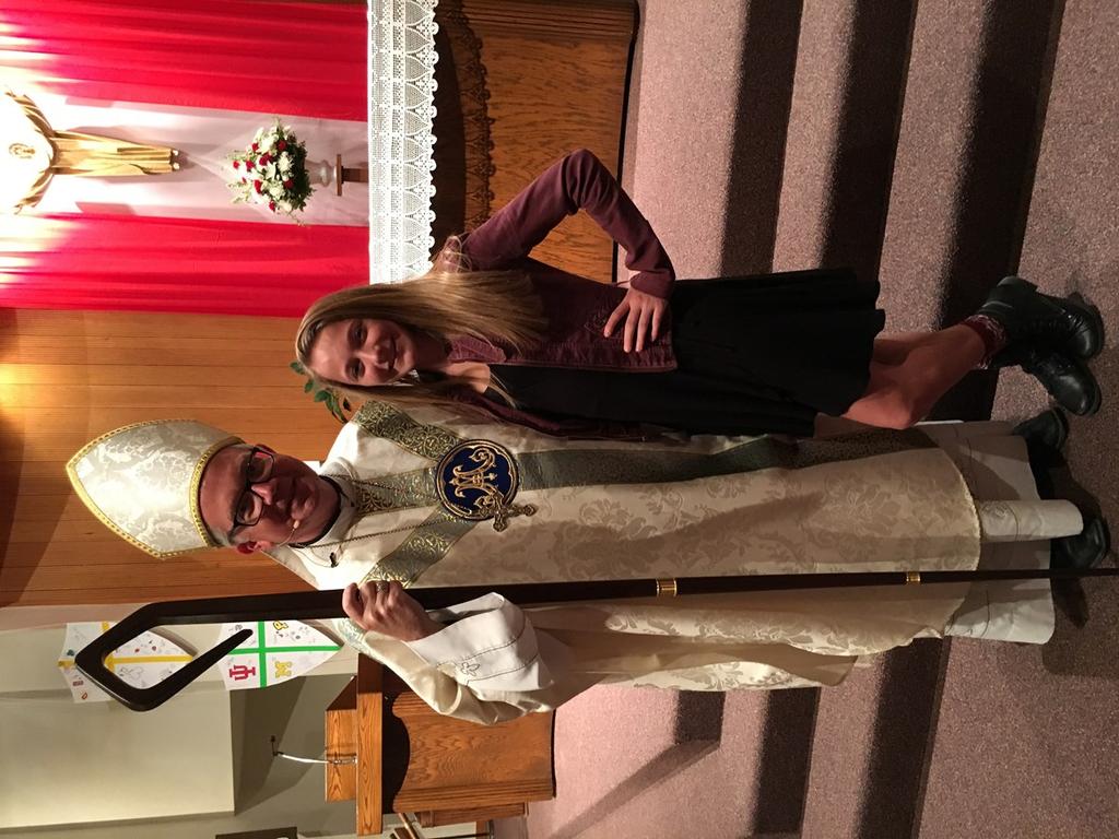 On November 19th, Bishop Hying joined us for the Saturday night Mass and Confirmed twenty of our Freshman parishioners.