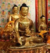 births with the jangwa ritual of Medicine Buddha. Through meditation, the consciousnesses of the deceased are hooked onto tablets inscribed with their names.