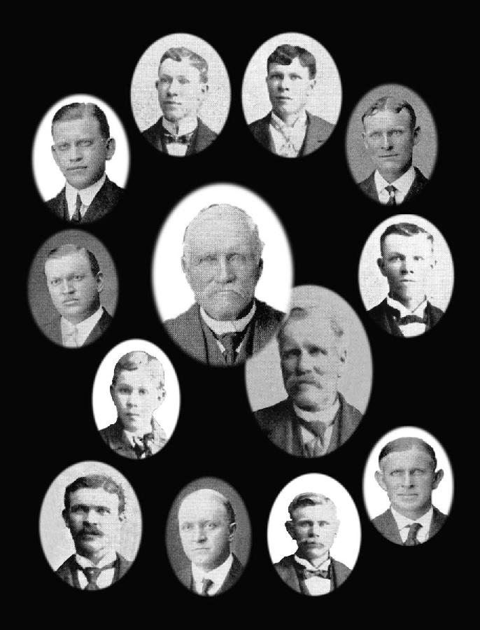 The Sons of Isaac Brockbank Jr. Eleven of Isaac s sons survived their childhood. The collage below joins into one the sons of his two wives. It is unlikely they ever came together for a group photo.