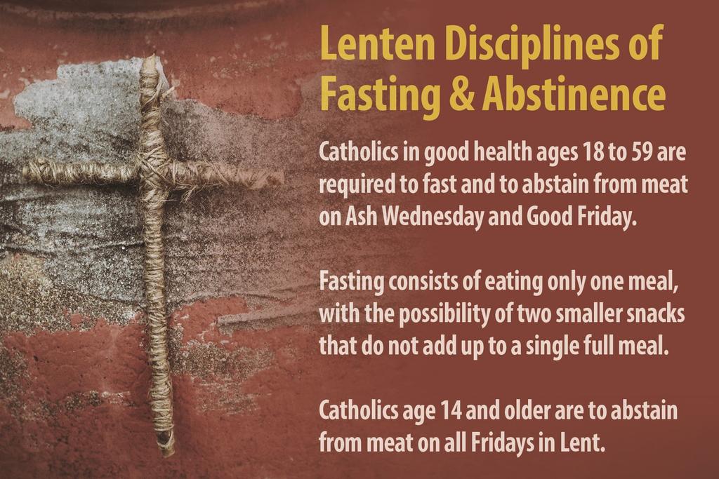 Sunday February 11, 2018 The Sixth Sunday in Ordinary Time Lent begins on Ash Wednesday, February 14 th, which is also a day of fast and abstinence.