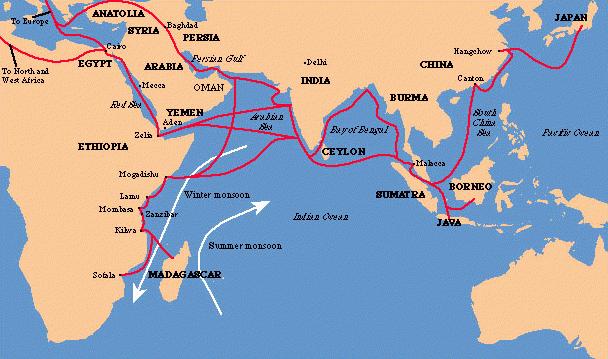 The Indian Ocean trade will also expand after 1200 (during the time of the Mongols) due to the construction of larger ships, rising prosperity in some places, desire of luxuries by the wealthy.
