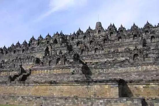Borobudur: Indonesia Borobudur is an 8th century Buddhist structure, lost in the jungle until rediscovered in the 19th century.