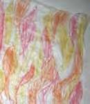 Show Children how to color red and orange squiggly shapes right on sheet of Press-n-Seal to make it look like fire Bush: Children wad up a 4-5 scraps of paper and place on felt/fabric