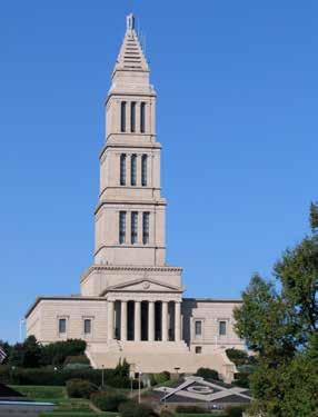 One of the most prominent and recognizable structures is the George Washington Masonic National Memorial in Alexandria, Virginia.