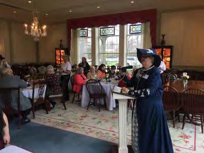 The formal program was concluded by the retiring of the Colors by the Nolan Caron Memorial Color Guard and then the assembly retired to the Woman s Club Tea Room for a luncheon similar to what may