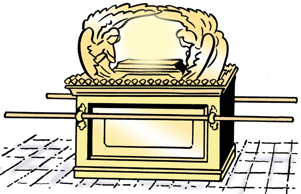 In the Ark of the Covenant were some of the Jewish religion s holiest relics of famous past events, such as the tablets of stone of the law that Moses received (Exodus 34:28).