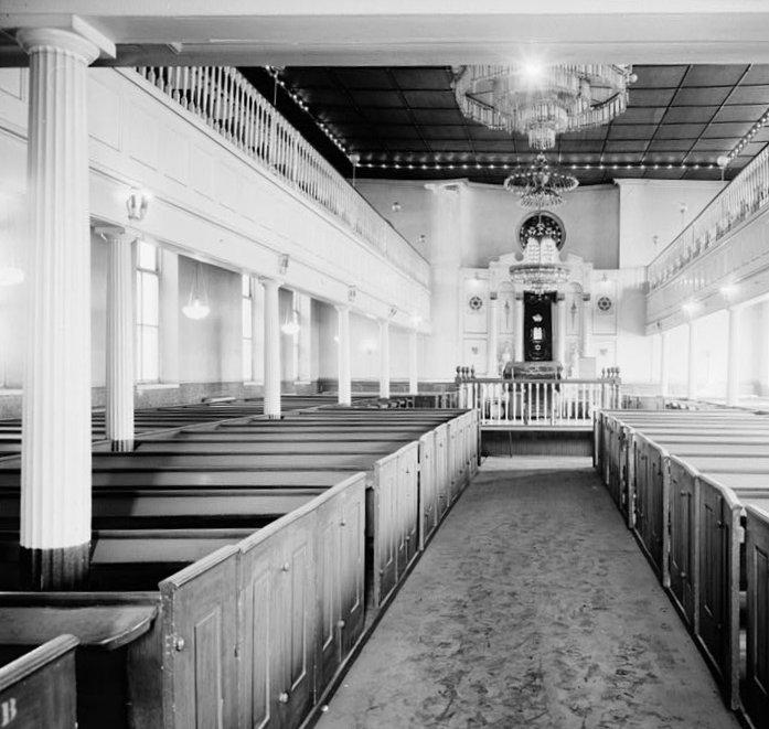 Photographer: Lanny Miyamoto - Historic American Buildings Survey Taken: October 1958 Caption: Interior of the Lloyd Street Synagogue
