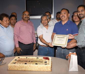FROM THE COMMUNITY continued Retirement Farewell Retirement of Edgar Alforte, Senior Estimation Engineer, Nesma &