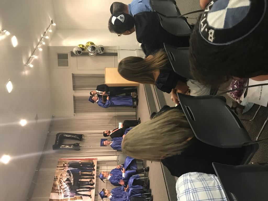 The Torah High School 2017 graduating class: Stephanie Attia, Nicole Eichner, Zahava Goodwin, Lillian Liebman, Malky Palti, Siena Rappoport and Talya Stehley.