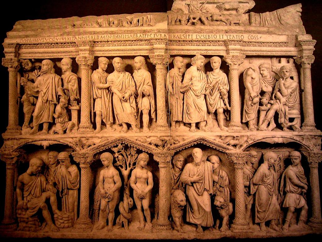 Iunius Bassuse sarkofaag (359 p.kr), Museo Storico del Tesoro della Basilica di San Pietro, Vatican.